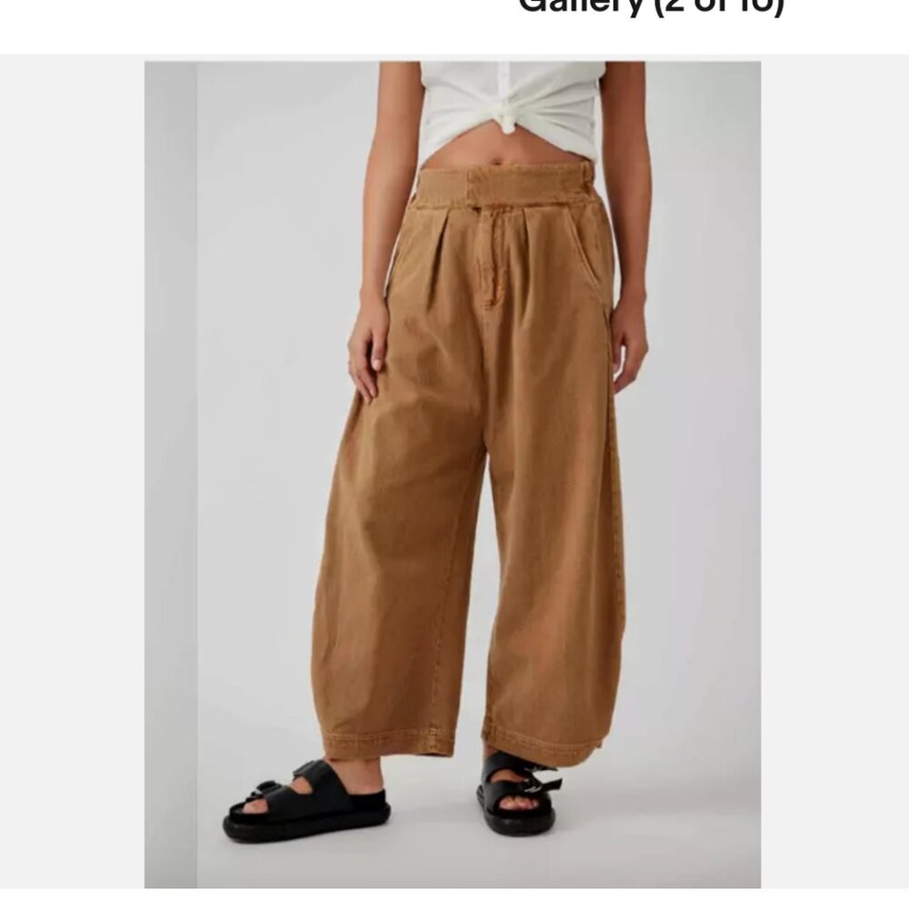 Free People Cool Harbor pant Camel SMALL retail $128